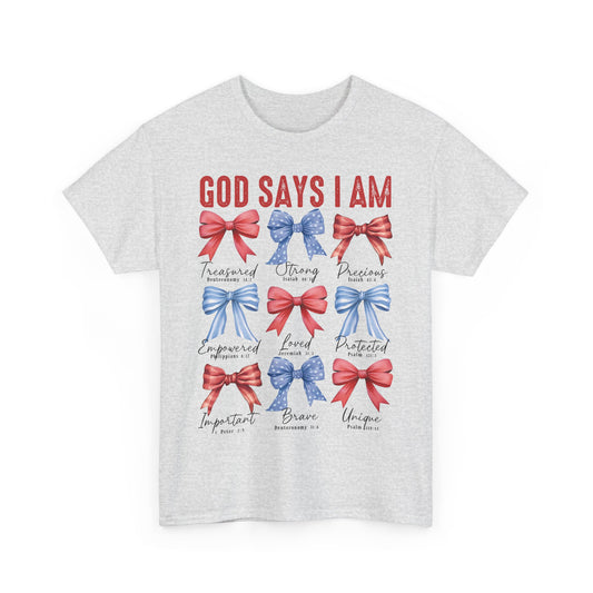 Empowerment Message Tee - God Says I Am